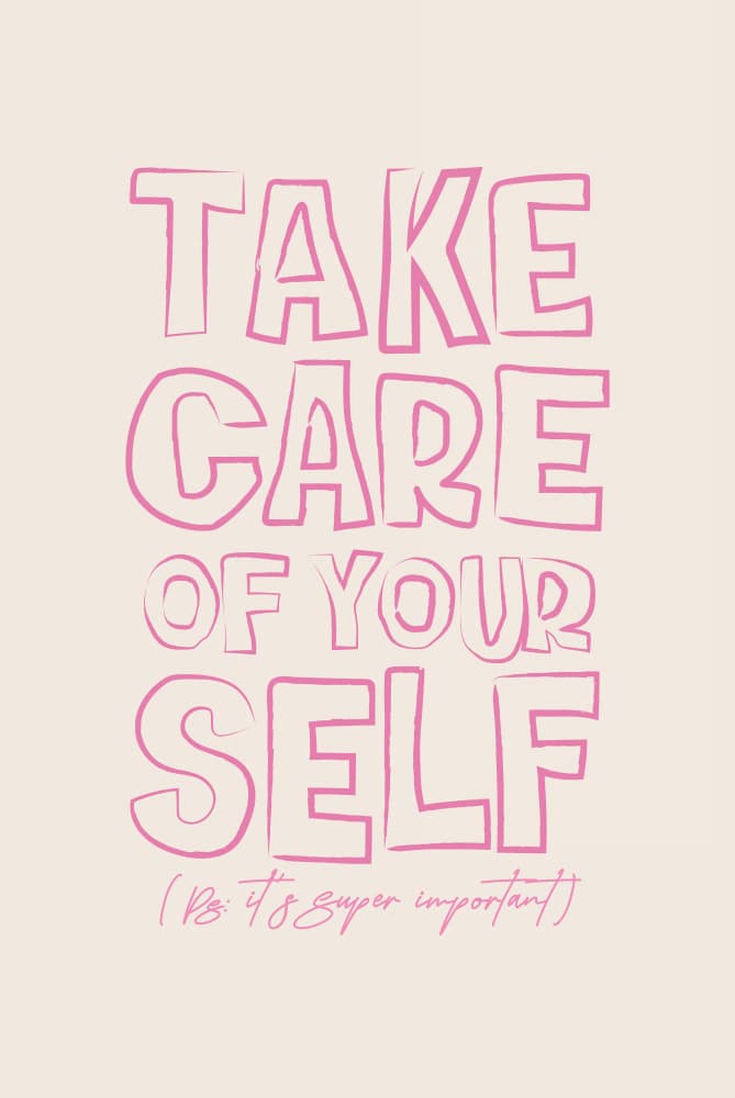 Take Care Self by Oju Design — canvas wall art