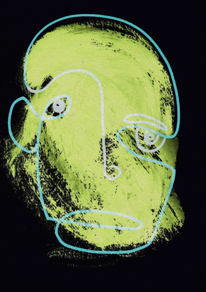 Vibrant Abstract Face by Santhosh ch — canvas wall art