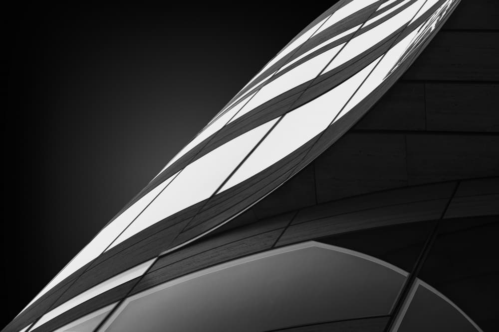 Curved Modern Architecture by Harald Biebel — canvas wall art