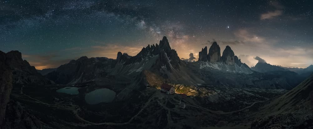 Milky Way Mountain Night by David Martin Castan — canvas wall art