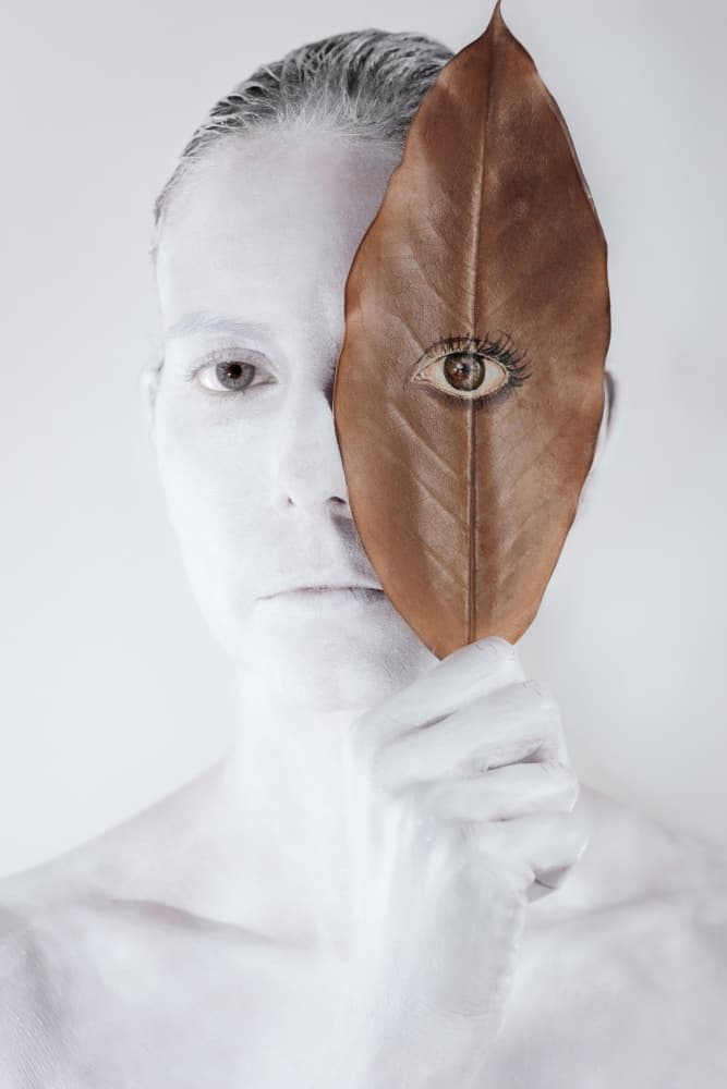 Leaf Eye Portrait by Claudio Viarengo — canvas wall art