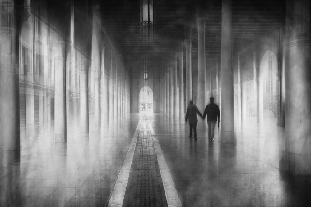 Long Hallway Romance by Roswitha Schleicher-Schwarz — canvas wall art