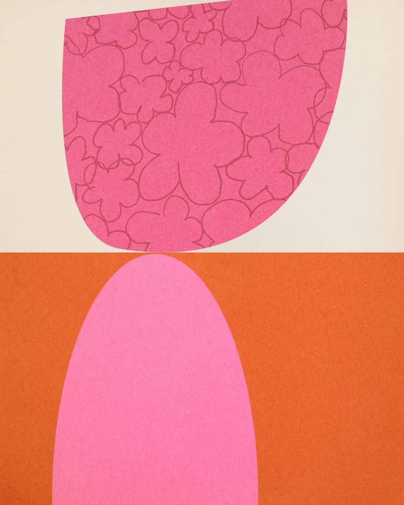 Pink Floral Abstract Shapes by Diana Jahns — canvas wall art