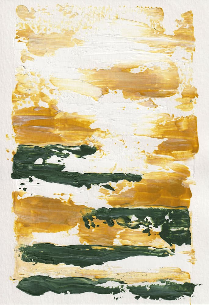 Golden Green Strokes by Soniya Vijayakumar — canvas wall art