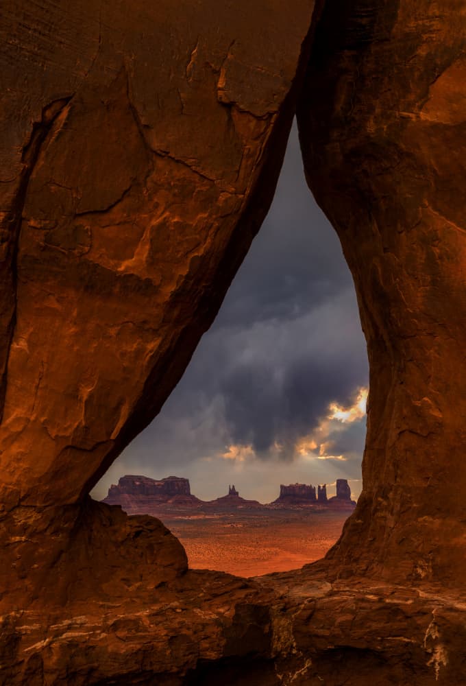 Dramatic Monument Valley Arch by Joanna W — canvas wall art