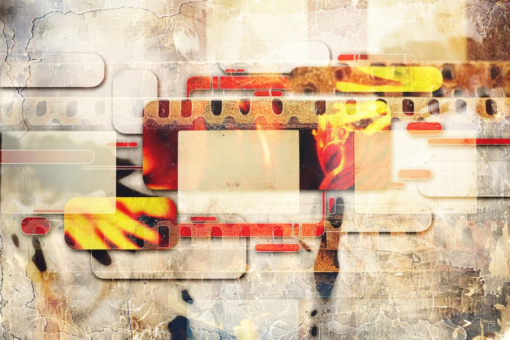 Vintage Film Abstract by Rafal Kulik — canvas wall art