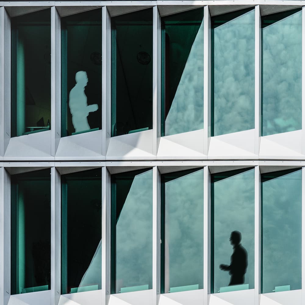 Modern Office Silhouettes by Luc Vangindertael (laGrange) — canvas wall art