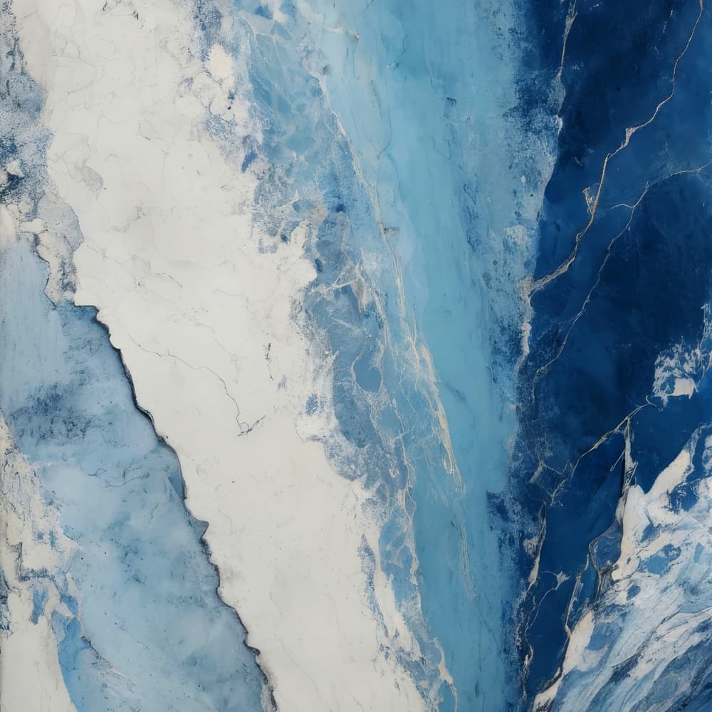 Deep Blue Ice Flow by Alpenglow Workshop — canvas wall art