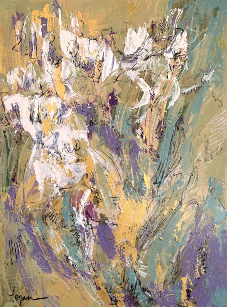 Modern Floral Garden by Dorothy Fagan — canvas wall art