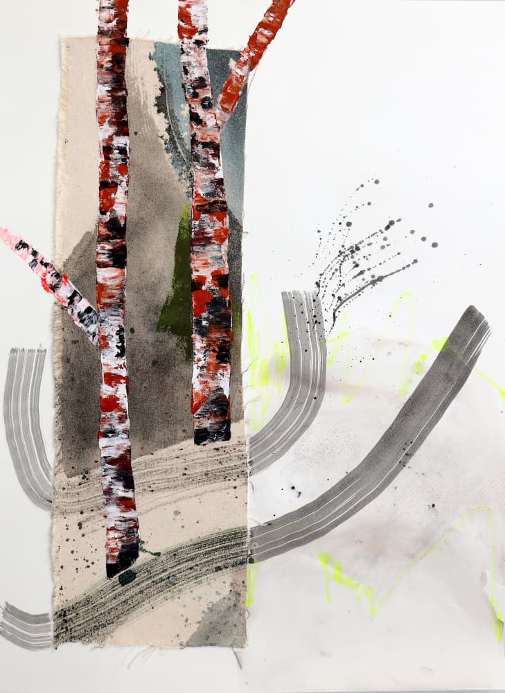Vibrant Birch Forest by POOVI ART — canvas wall art
