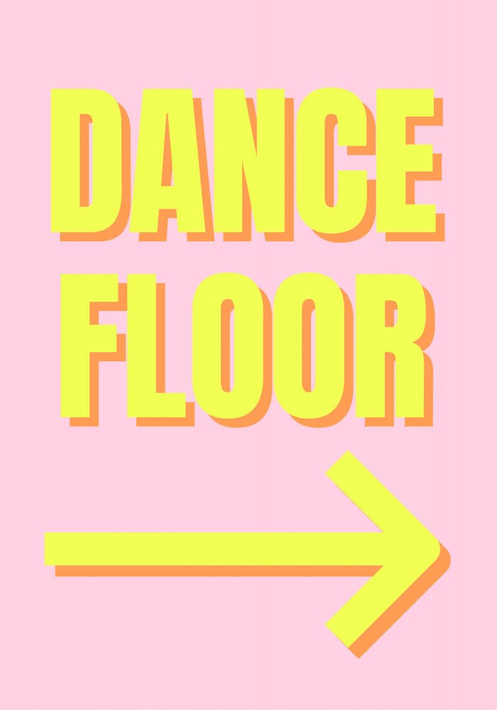 Pink Dance Floor Arrow by Athene Fritsch — canvas wall art