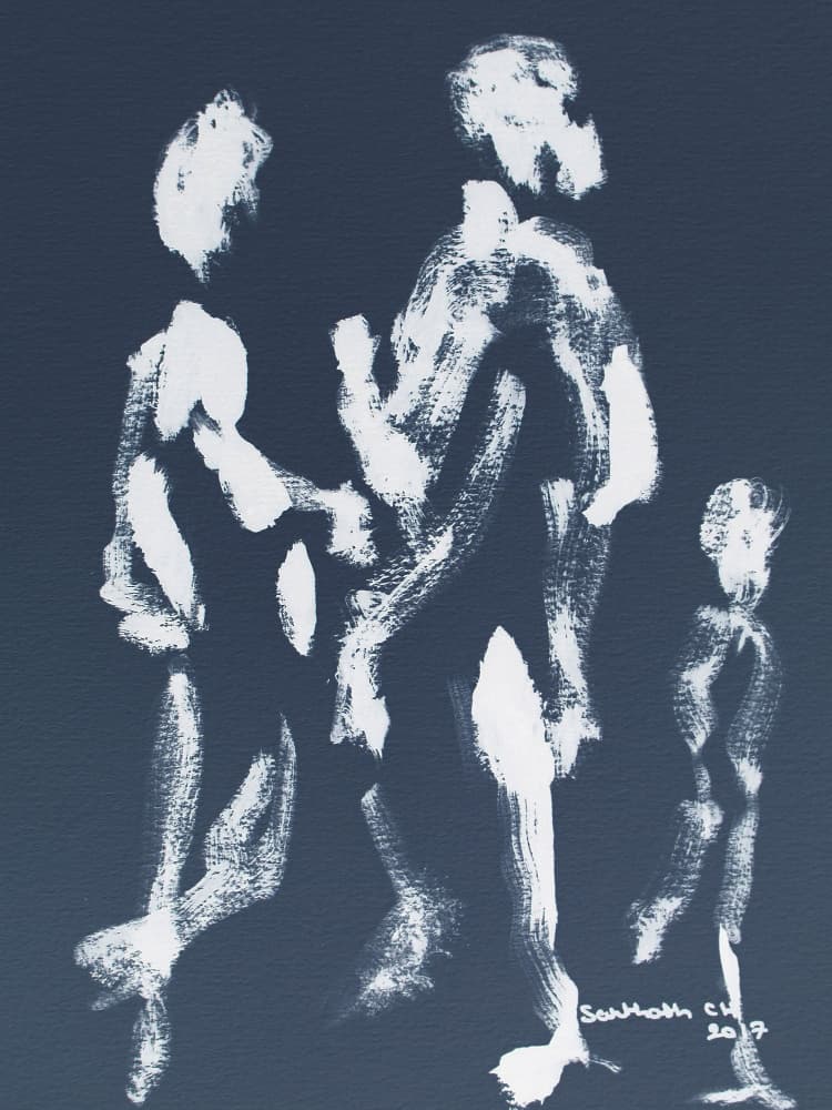 Abstract Family Journey by Santhosh ch — canvas wall art