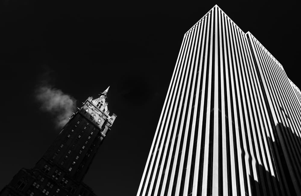 Striped Tower and Spire by Hans-Wolfgang Hawerkamp — canvas wall art