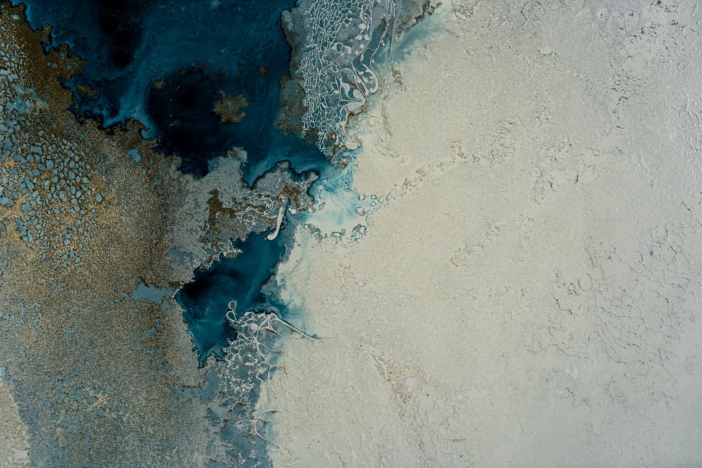 Minimal -Earthy Textures of the Sea - Harmony by Petra Meikle de Vlas — canvas wall art