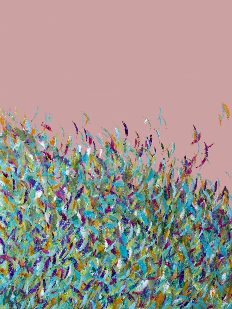 Vibrant Meadow Flight by Helen Joynson — canvas wall art