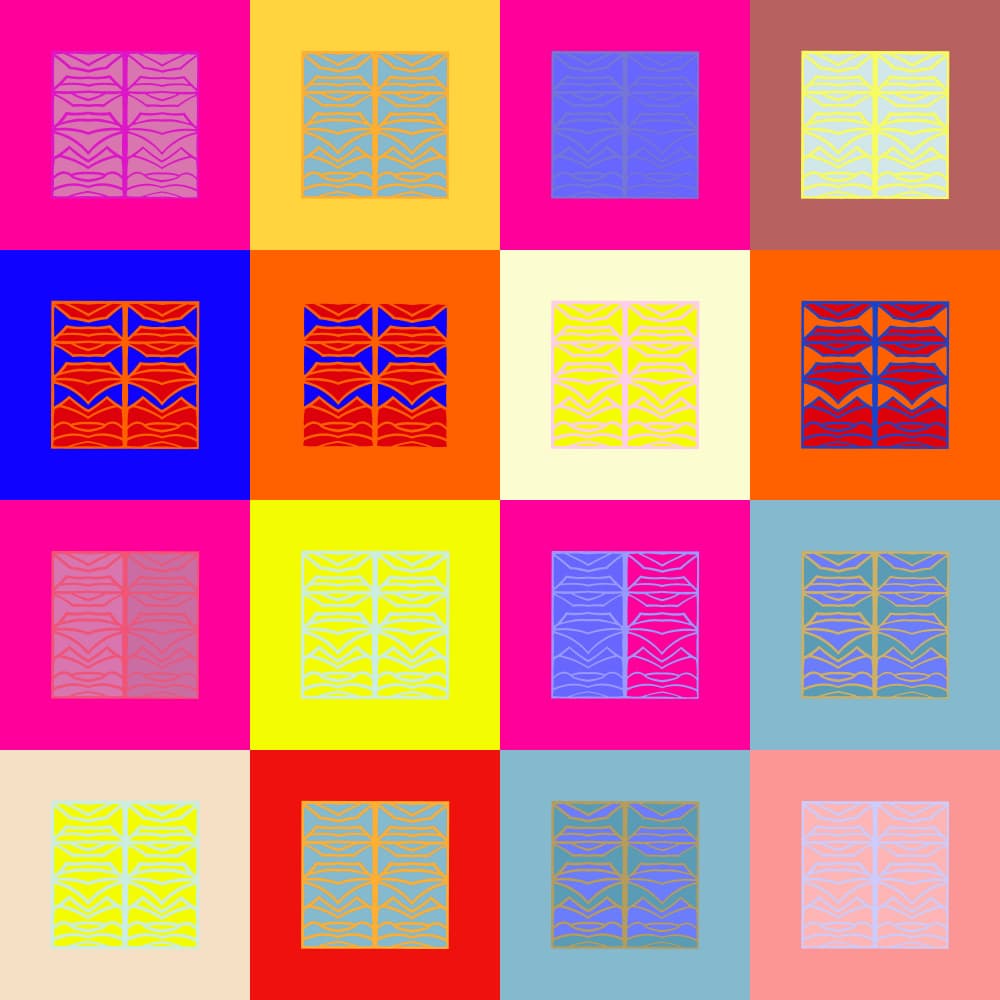 Colorful Pop Art Grid by Vivian Kim — canvas wall art