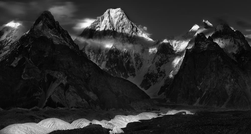 Monochrome Mountain Majesty by FEI SHI — canvas wall art