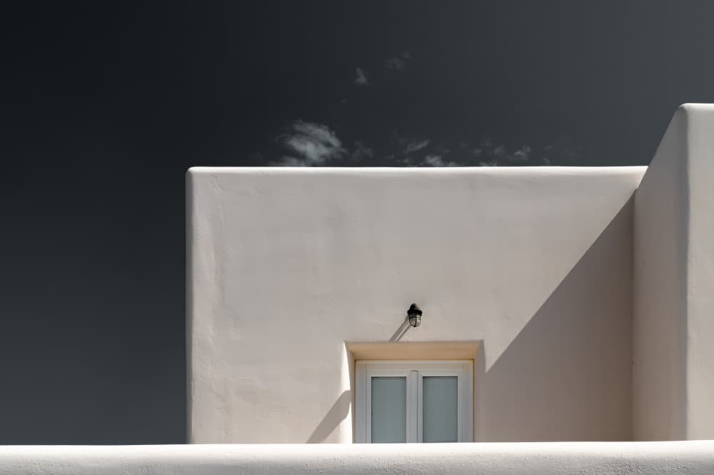 White Wall Shadows by Markus Auerbach — canvas wall art