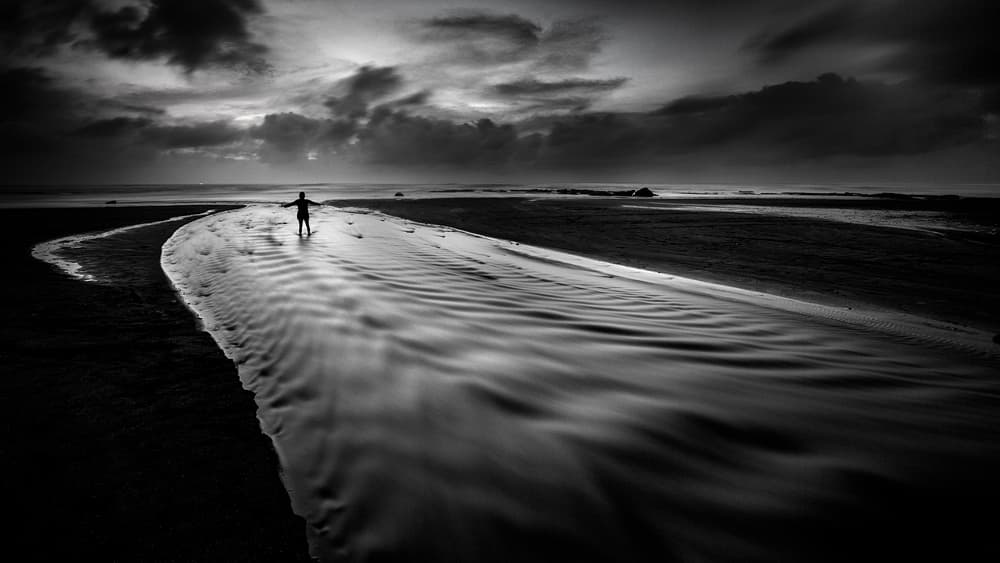 Moody Beach Stream by Gunarto Song — canvas wall art
