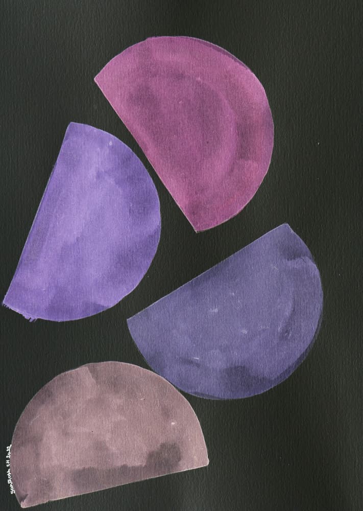Muted Abstract Semicircles by Santhosh ch — canvas wall art