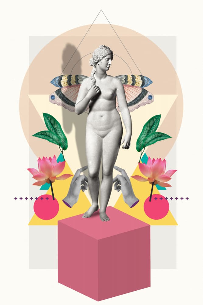 Venus with Butterfly Wings by Marja van den Hurk — canvas wall art