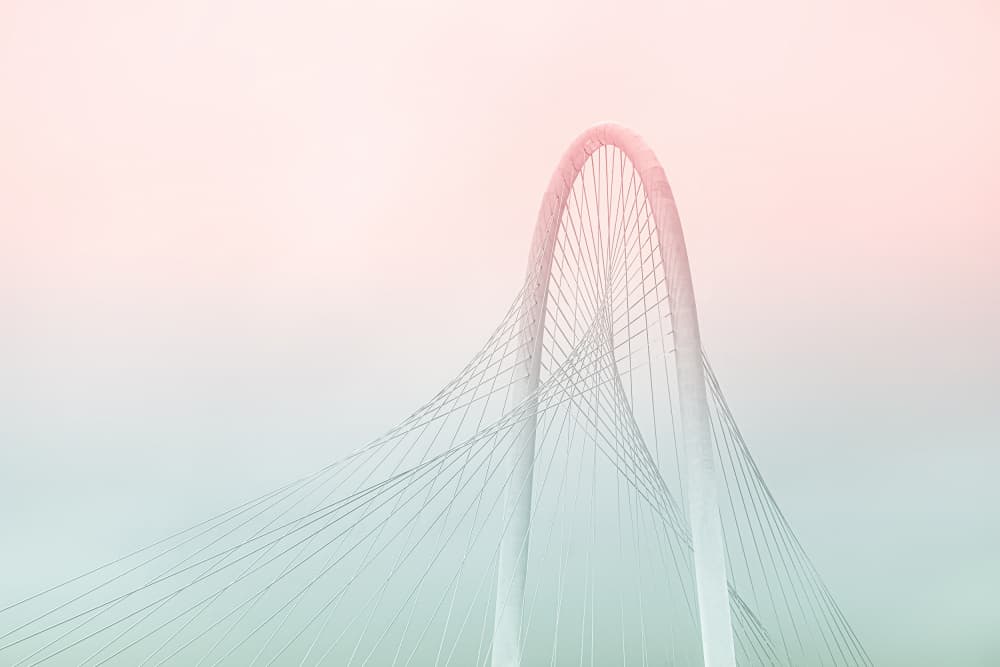 Pastel Arch Bridge by Catherine Wang — canvas wall art