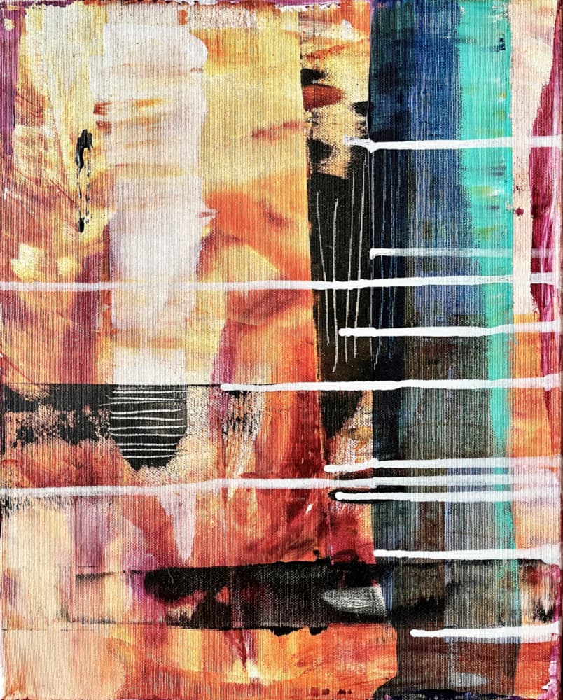 Colorful Abstract Stripes by Owe Emfestav — canvas wall art