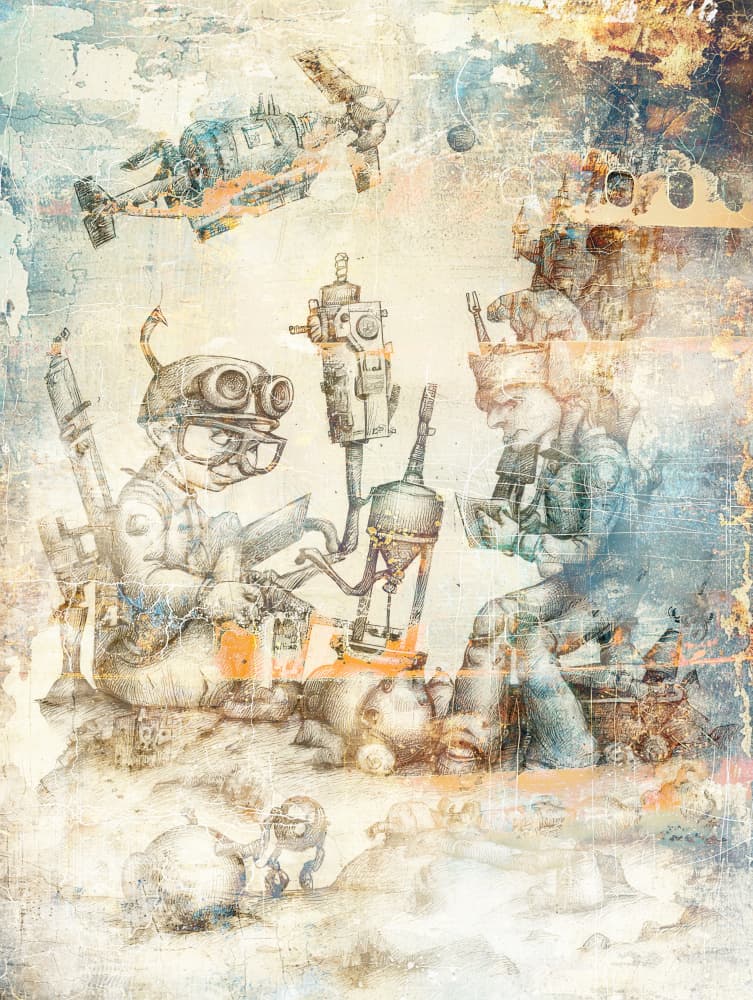 Steampunk Inventors by Rafal Kulik — canvas wall art