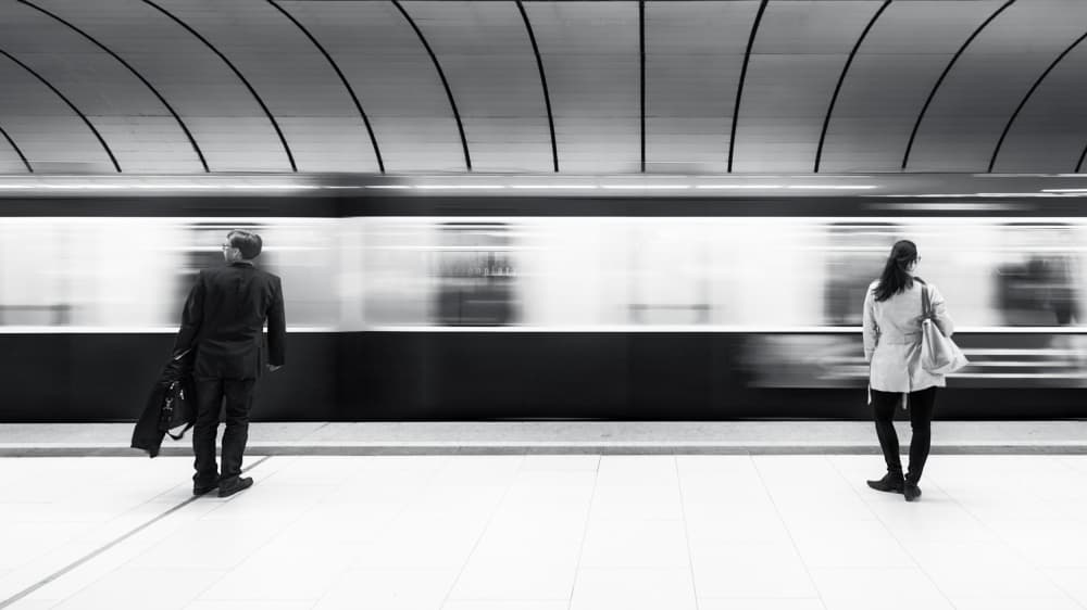 Subway Train Motion by Gerard Jonkman — canvas wall art