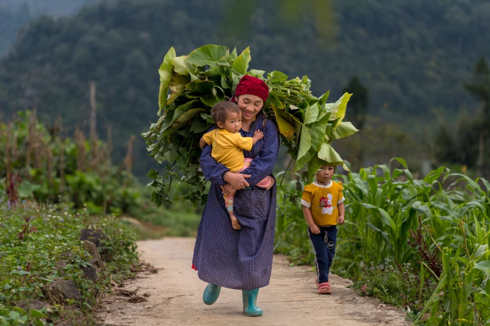 Mountain Path Family by HuongHoang — canvas wall art