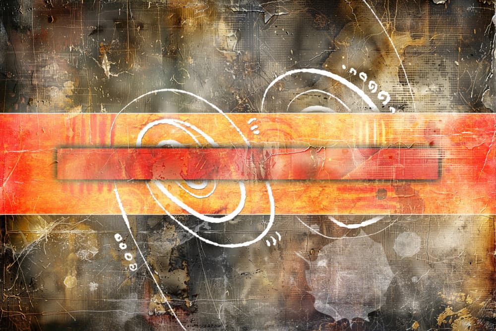 Orange Red Abstract Grunge by Rafal Kulik — canvas wall art