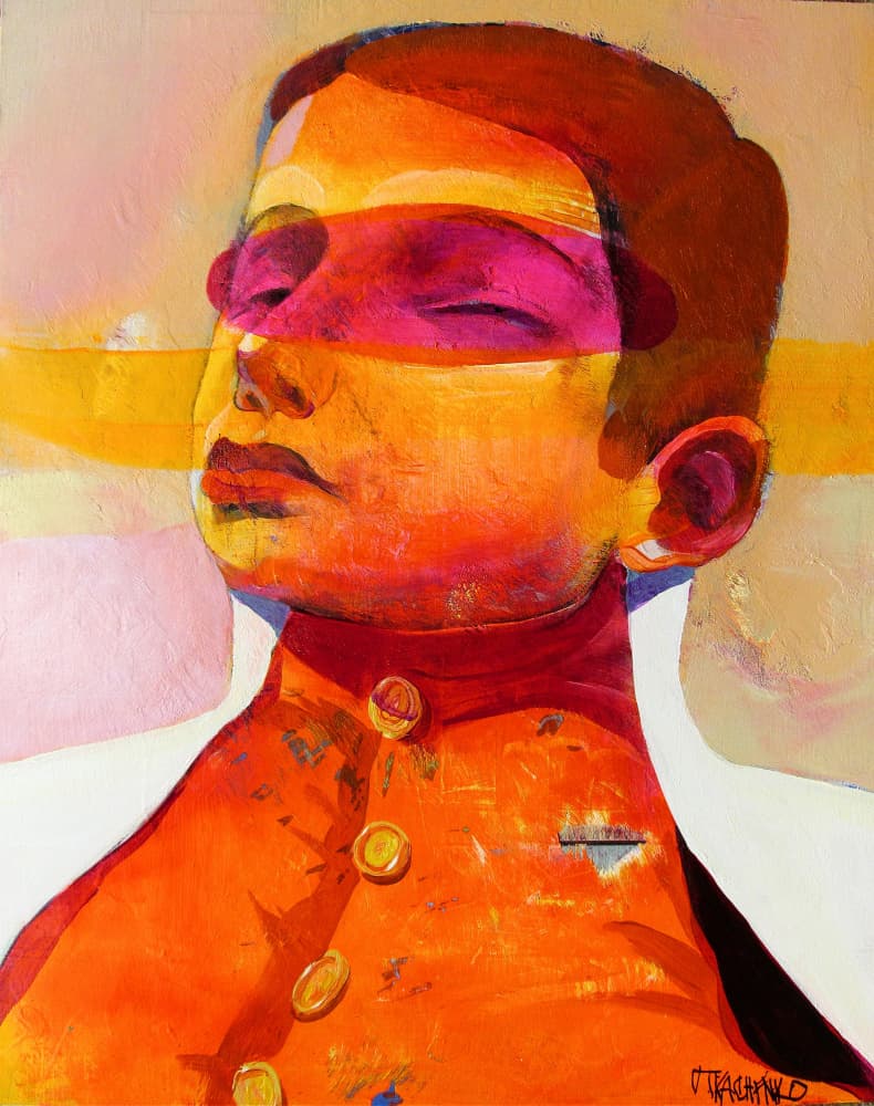 Vibrant Boy Face by Victor Tkachenko — canvas wall art