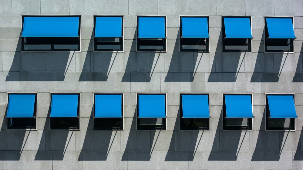 Blue Window Shadows by Lus Joosten — canvas wall art
