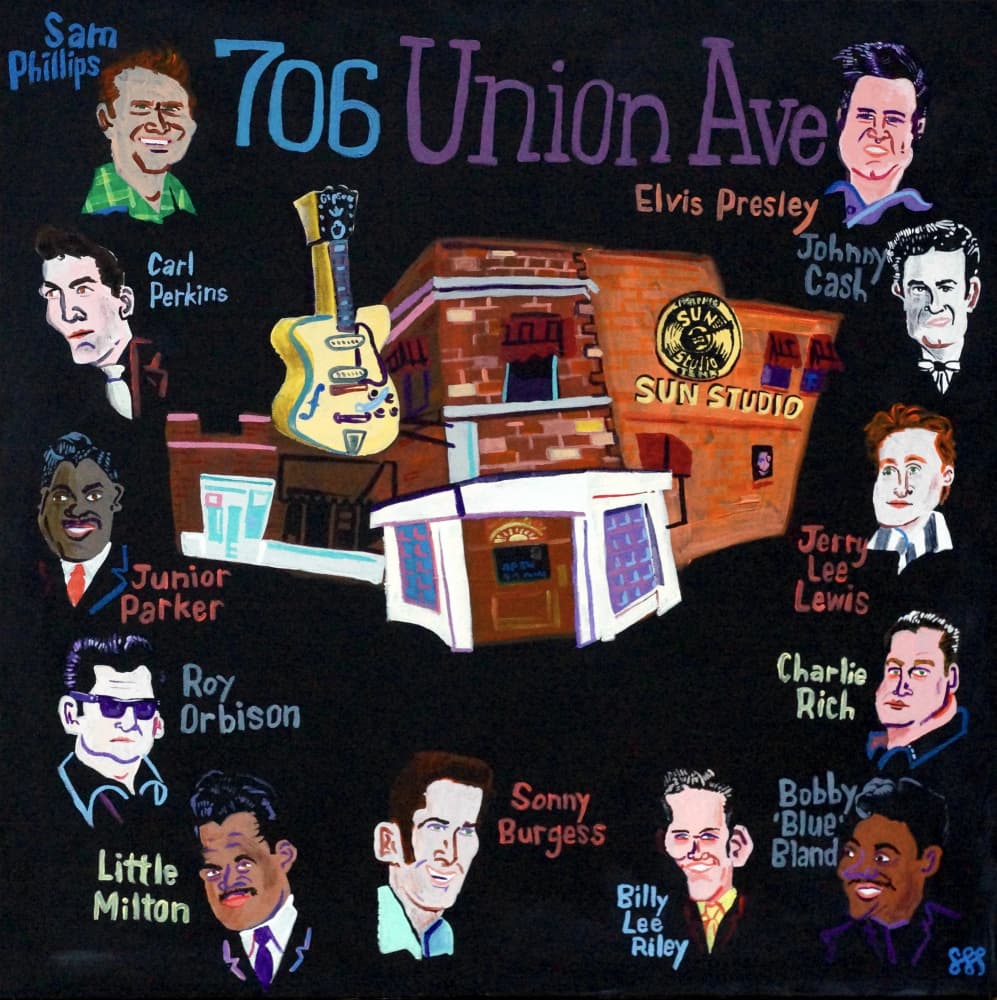 Memphis Music Legends by Steve Spencer — canvas wall art