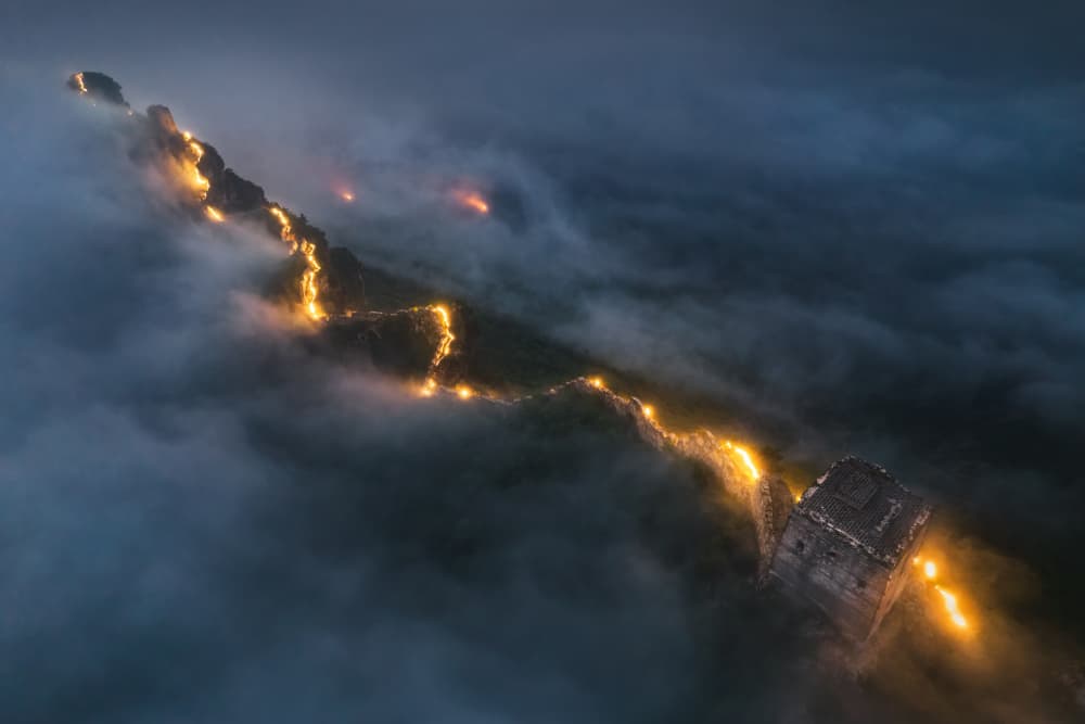 Great Wall Through Fog by Yuan Cui — canvas wall art