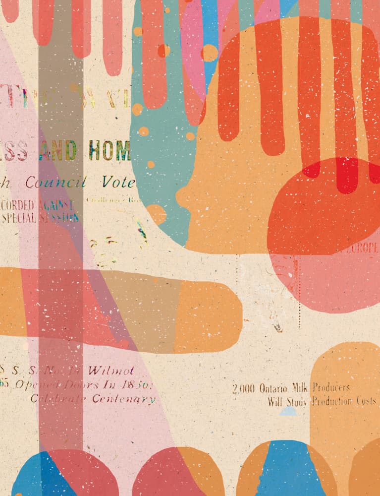 Retro Colorful Modern Shapes by Aylin Demir — canvas wall art