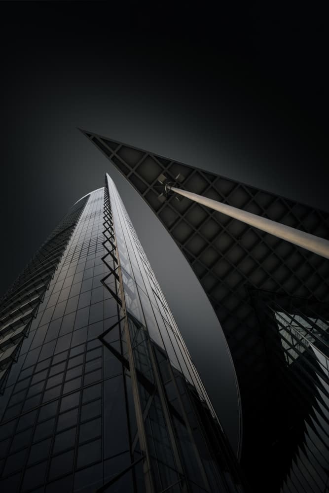 Modern Skyscraper Lines by Jörg Vollrath — canvas wall art
