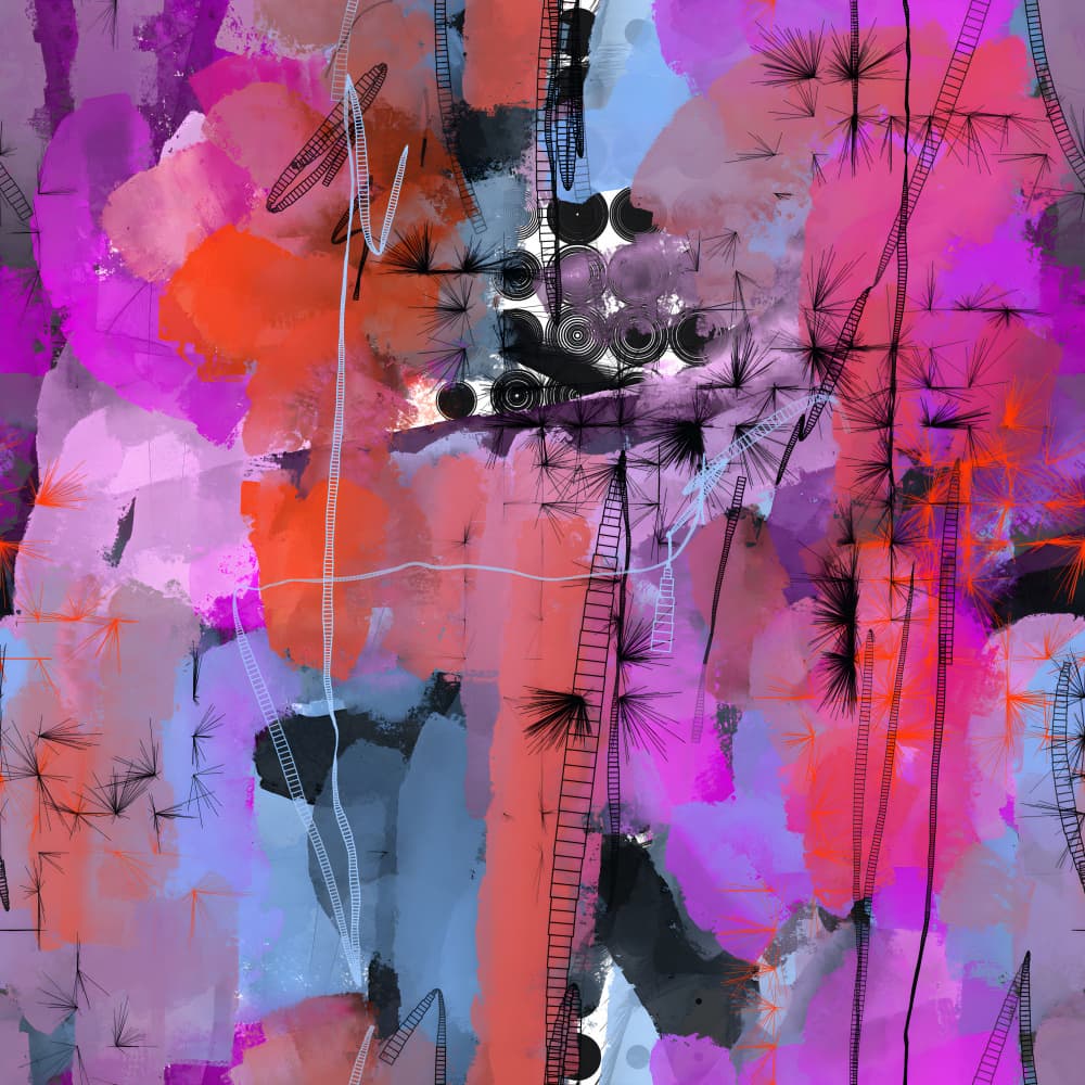 Vibrant Abstract Layers by Josie George — canvas wall art
