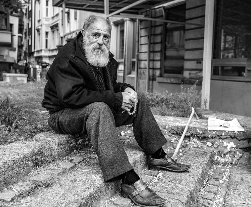 Pensive Old Man by Ömer Ates Kızıltug — canvas wall art