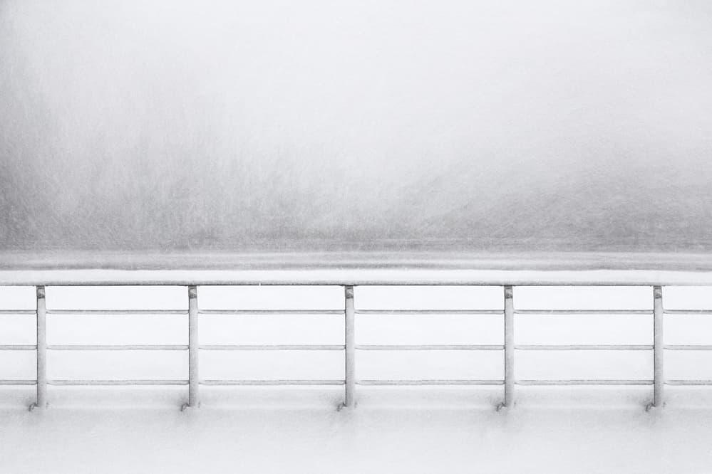 Snowy Minimalist Horizon by Bruno Flour — canvas wall art