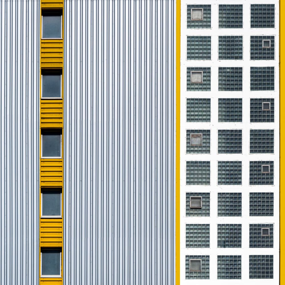 Sleek Geometric Facade by Stephan Rückert — canvas wall art