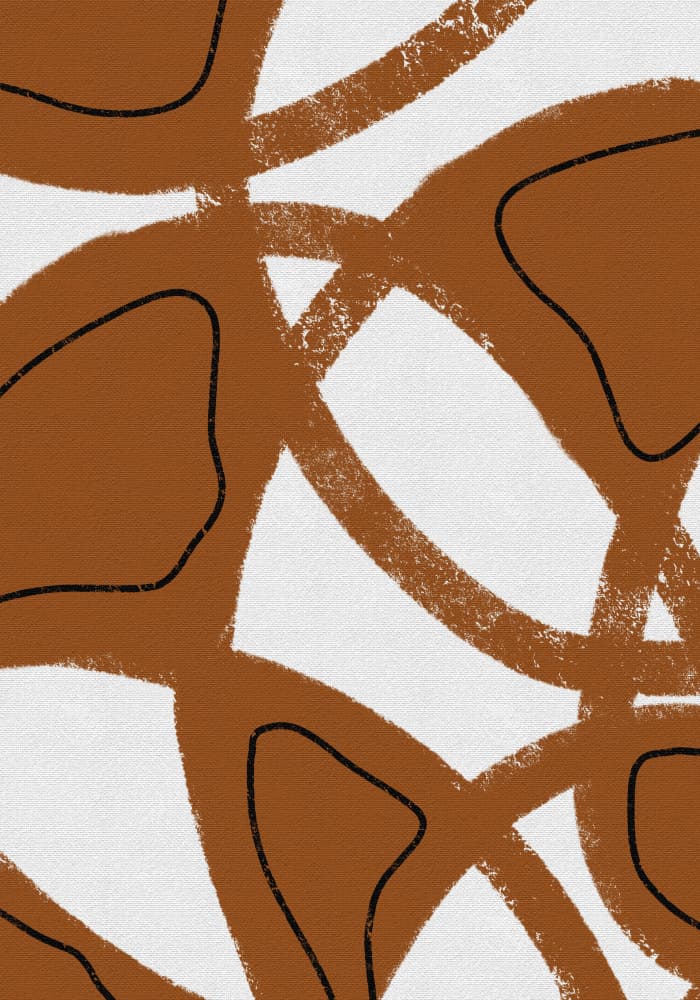 Organic Brown Shapes by Yuli Saputra — canvas wall art