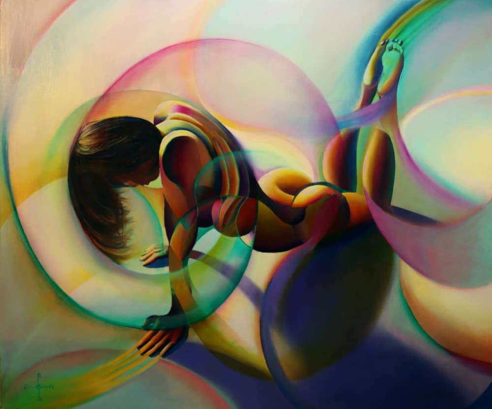 Graceful Abstract Woman by Corné Akkers — canvas wall art