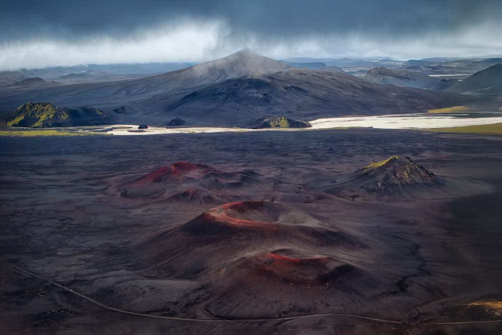 Dramatic Volcanic Landscape by Michael Zheng — canvas wall art