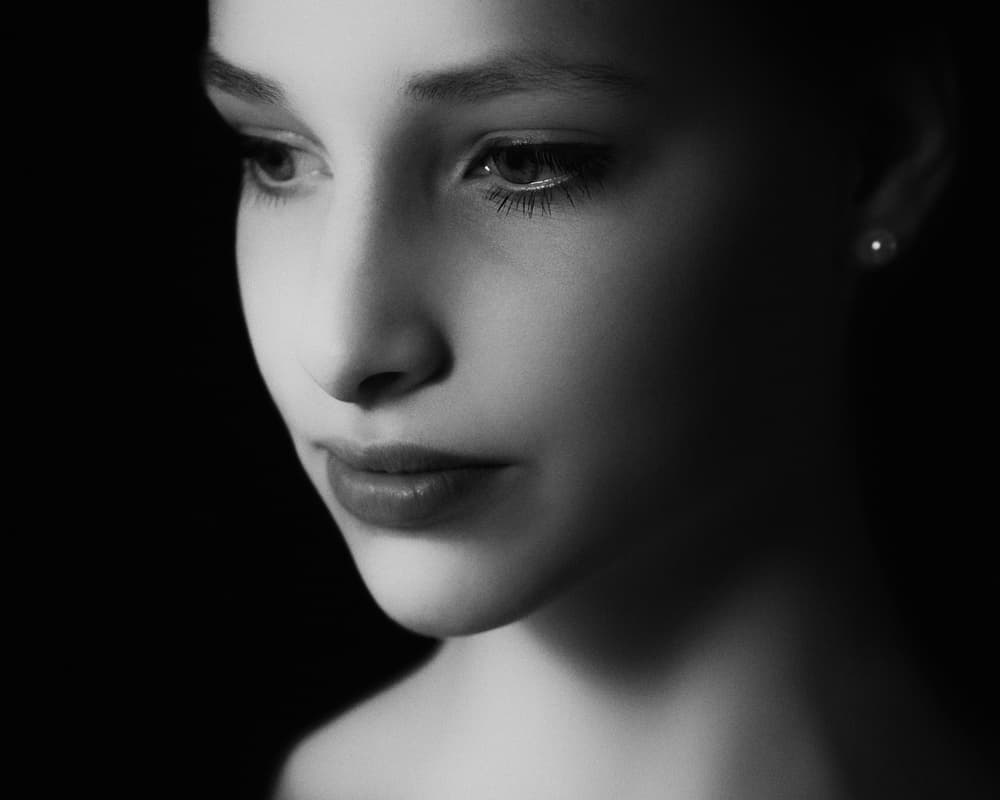 Pensive Woman Profile by Jacob Tuinenga — canvas wall art