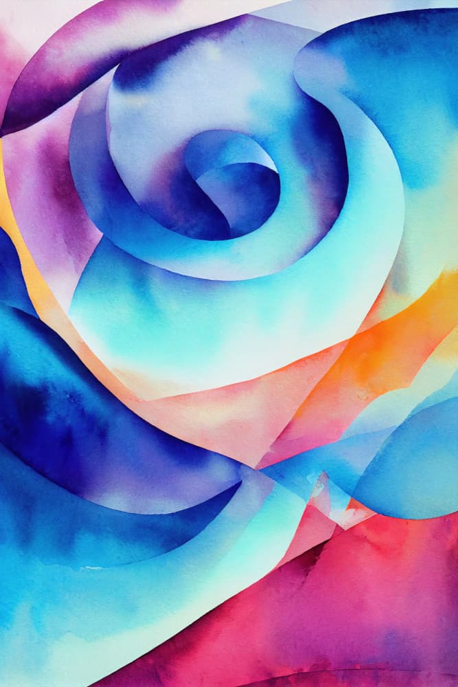 Vibrant Fluid Motion by Mauro — canvas wall art