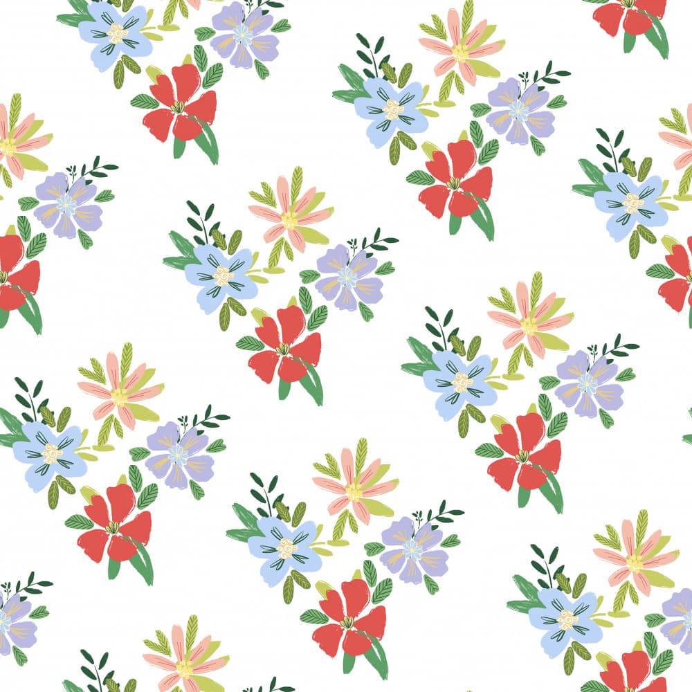 Colorful Flower Bouquets by Giovanna Julião — canvas wall art