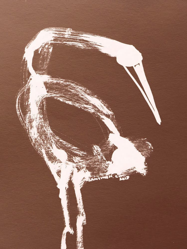 Graceful White Heron by Santhosh ch — canvas wall art