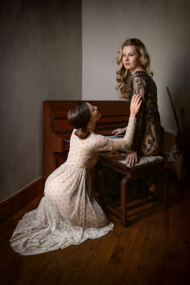 Elegant Piano Portrait by Jan Slotboom — canvas wall art