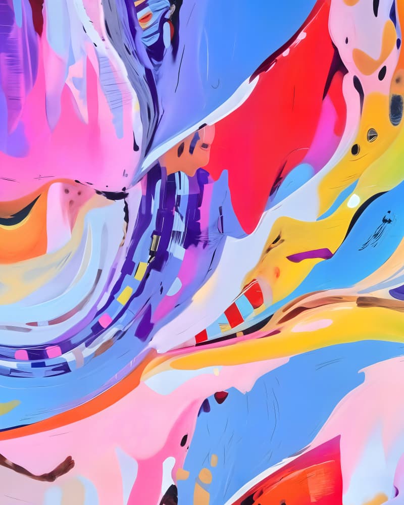 Vibrant Fluid Abstract by Uma Gokhale — canvas wall art